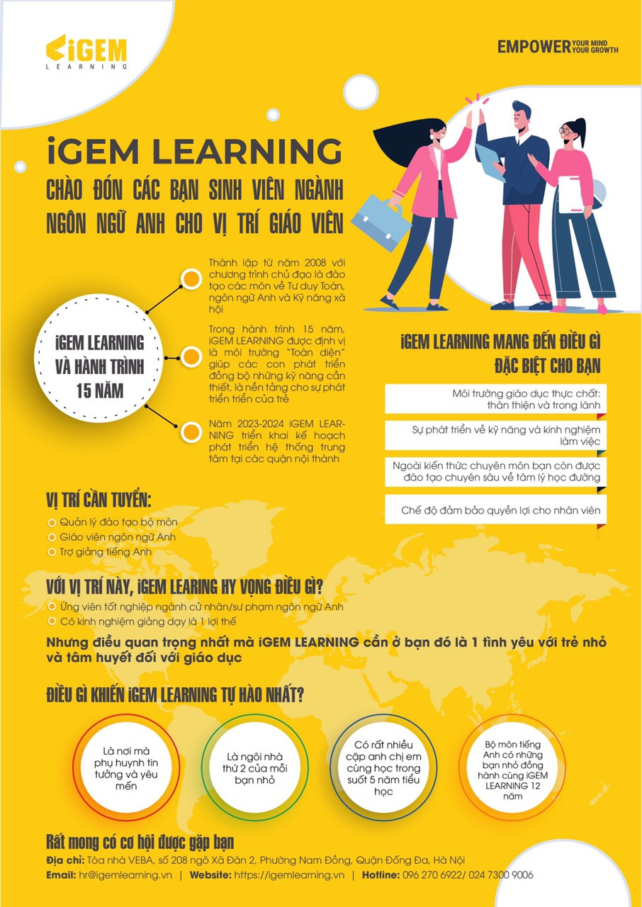 IGEM - LEARNING tuyển dụng