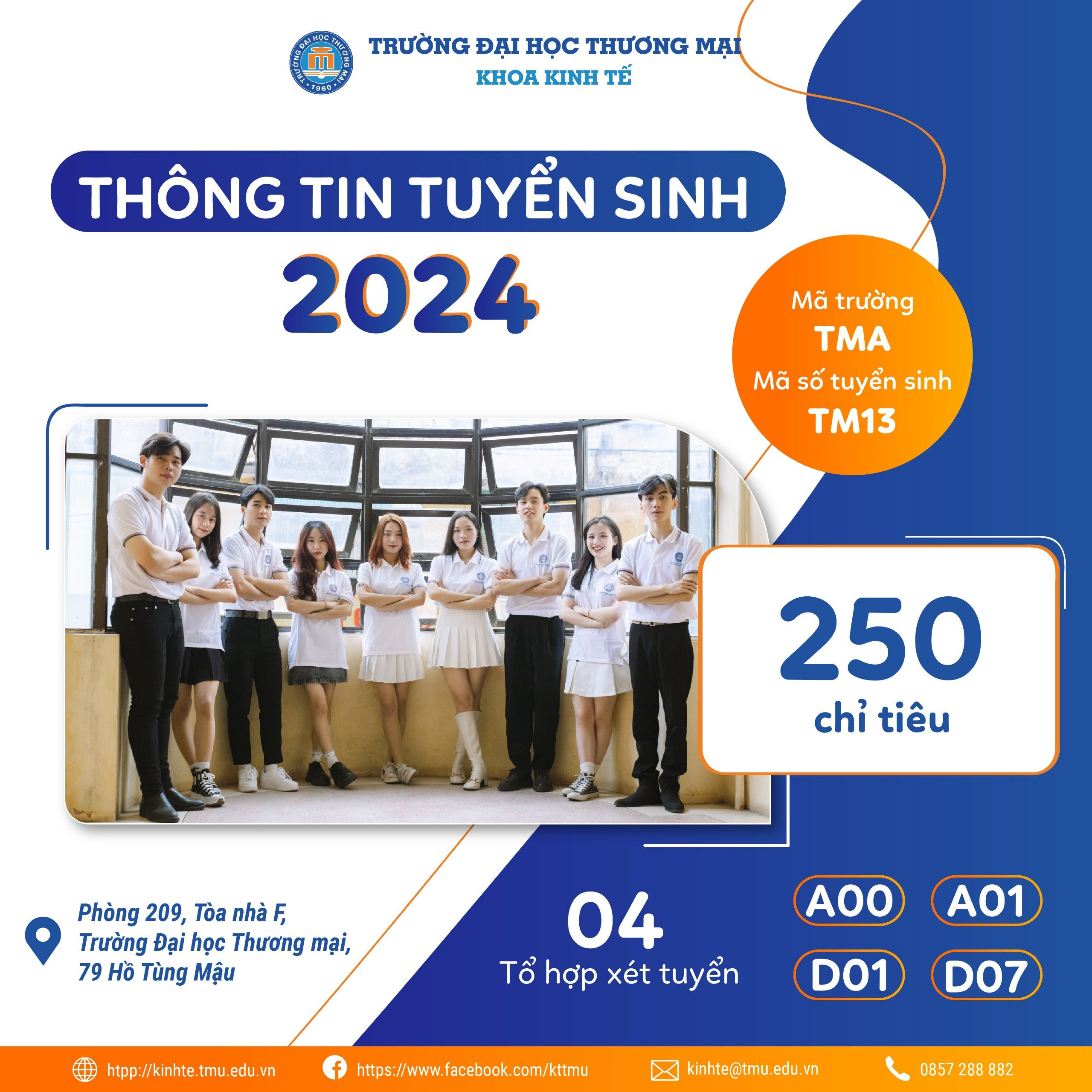 KHOA KINH TẾ - THÔNG TIN TUYỂN SINH ĐẠI HỌC CHÍNH QUY NĂM 2024