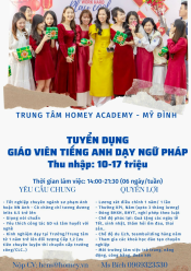 ANH NGỮ HOMEY ACADEMY TUYỂN DỤNG