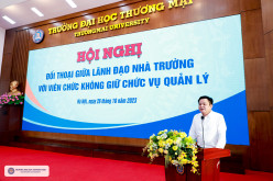 Hội nghị đối thoại giữa lãnh đạo Nhà trường với viên chức không giữ chức vụ quản lý